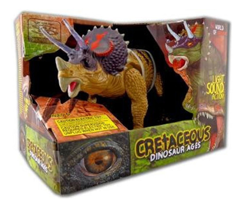 Dinosaurio Cretaceous Muñeco De Accion Luz Y Sonido 25cm