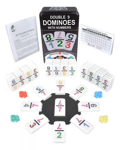 Queensell Juego de dominó para adultos – Dominó – Juegos de mesa clásicos,  juegos familiares de dominó dobles 6 para niños y adultos – Juego de dominó