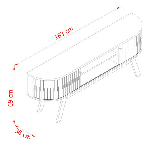 Mueble Para Tv 75 Mod Valencia Color Mármol/blanco Off White