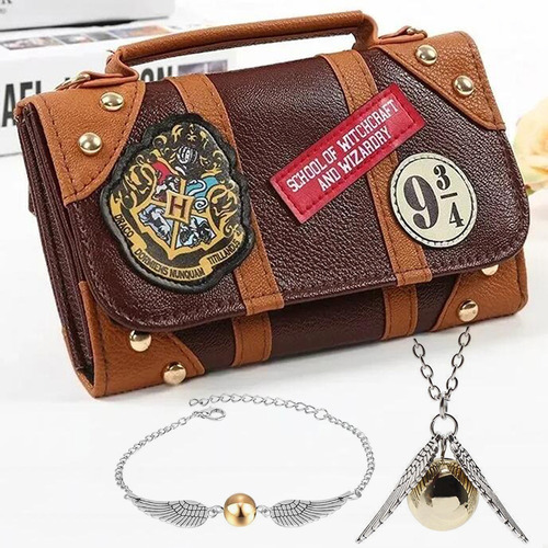 Bolsa De Monederos Hogwarts, Collar Y Pulsera, 3 Piezas, Kit