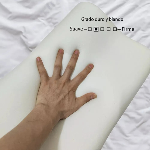 Almohada Memory Foam Ortopédica Ergonómica Cervical Confort Color Blanco
