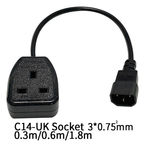 Enchufe Iec320 C14 A Reino Unido Bs1363a, Enchufe Macho Iec