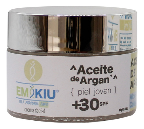 Crema Facial Hidratante Emikiu Aceite De Argan 60g