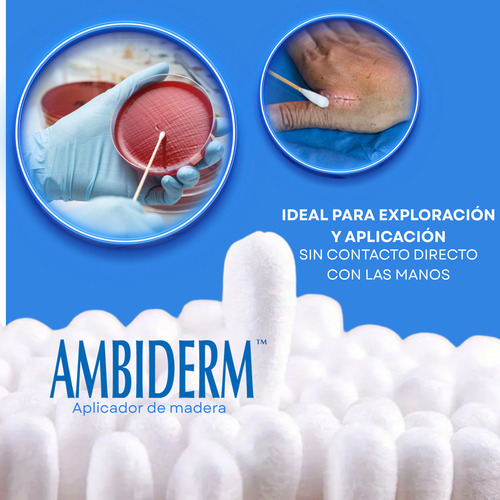Aplicador De Madera Con Punta De Algodón 1000 Pzas Ambiderm