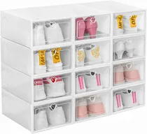 Comprar Cajas Estantes Organizador Rack Zapatos Zapatera Apilabl X24