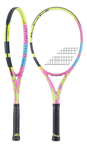 Raqueta Tenis Babolat Pure Aero Edicion Rafa 290gr 16x19 Color Rosa/amarillo/negro Tamaño Del Grip 4 3/8