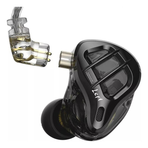 Auriculares intraurales Kz Zar con bolsa para 16 conductores, Borr.P10 y cable 8, color nude, negro