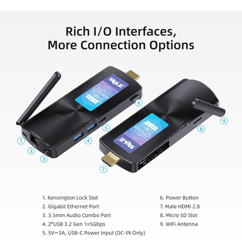 Mini Pc Stick Mele Pcg02 Celeron J4125 8 Gb De Ram 256 Gb Em