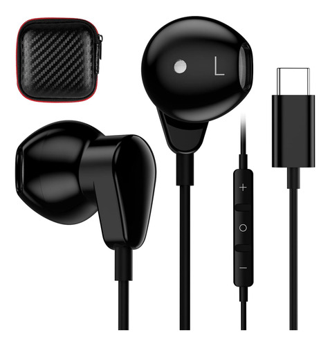 Auriculares Usb C iPhone 15 Pro Max Plus Galaxy S23 Fe S22 Z