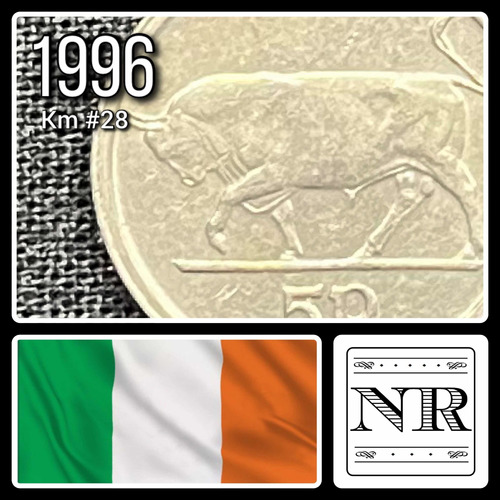 Irlanda - 5 Pingin - Año 1996 - Km #28 - Toro
