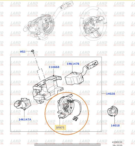 Sensor - Rotação De Direção Discovery Sport 2015