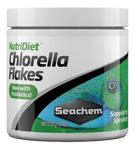 Ração Seachem Nutridiet Flocos De Chrorella Probiotic - 30g