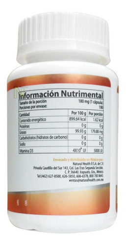 Imagen 3 de 4 de Vitamina D3 5000 Ui (100 Caps) Naturalhealth