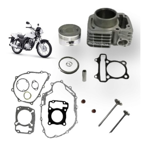 Kit De Cilindro Honda Cargo Gl150 + Juntas +valvulas+ Sellos