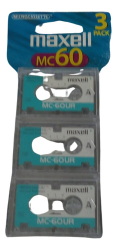 Maxell Mc60 Paquete De 3 Microcassettes Nuevos