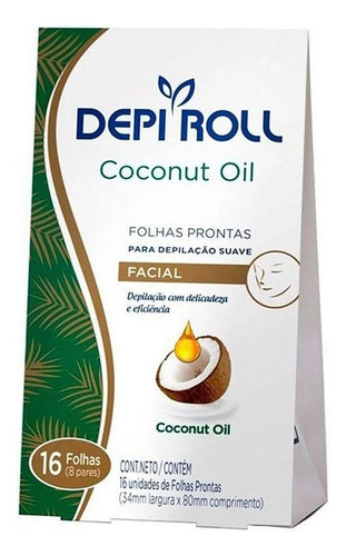 Depi Roll Folhas Corporal Óleo De Coco 8 Pares