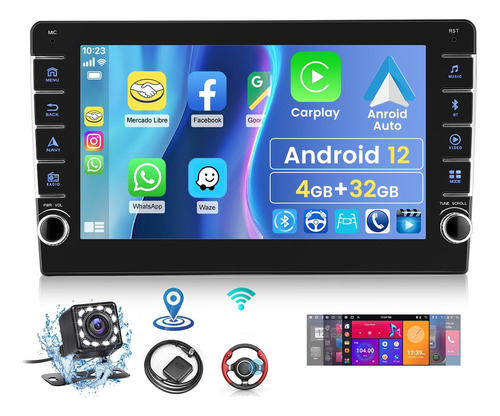 Auto Estéreo Android 12 Carplay 9 Pulgada Vw Wifi Gps 4+32g