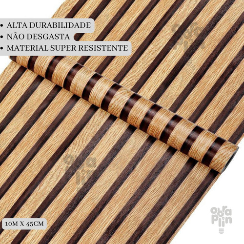 Adesivo Decorativo Papel De Parede Ripas Zara Geométrico 10m Cor Ripado 02