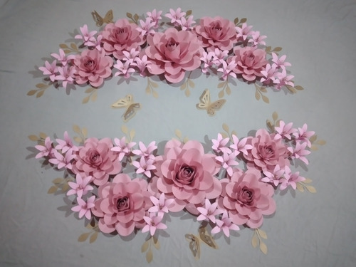 Flores Gigantes De Papel Kit X 10
