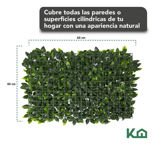 Follaje Artificial Muro Sintetico Arrayan 60x40cm Decoracion