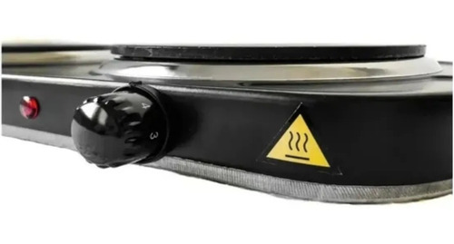 Imagen 2 de 7 de Anafe Eléctrico Lusqtoff 2000w 2 Hornallas Enc Automático