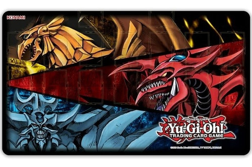 Yugioh Playmat Modelo Dioses Egipcios Slifer, Obelisk & Ra