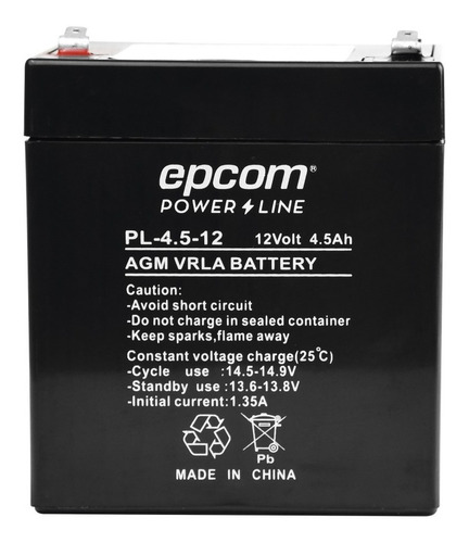 Batería Con Tecnología Agm/vrla, De 12 Vcd ; 4.5 Ah (Usado)