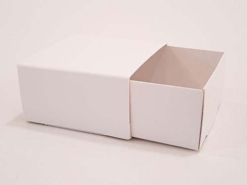 50 Cajas Blancas Deslizantes Indubox D108 (6x6x3cm Alto)