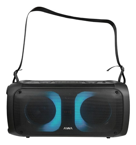 Parlante Bluetooth Portátil Recargable Aux Luces Aiwa Color Negro