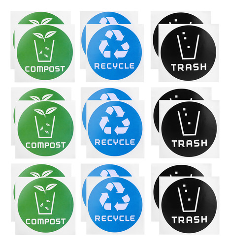 60pcs/set Redondo Reciclaje De Reciclaje De Compost