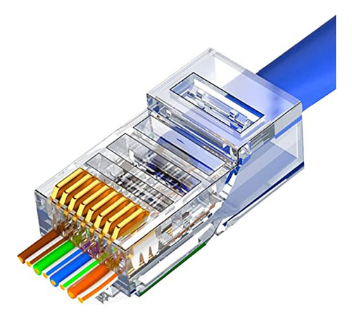 Conector Rj45 Ez Categoria 6 Pasante Pass-trough 50 Und