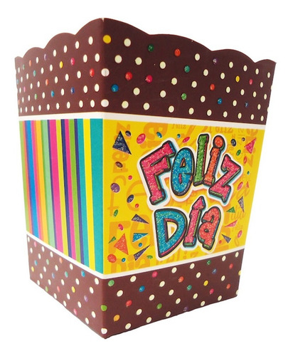 Caja De Regalo Cotufera Feliz Día Arreglo Fiesta Cumpleaños