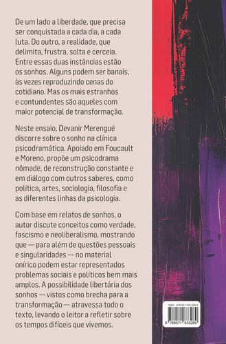 O Sonho Como Resistência - Psicodrama E Neoliberalismo: Psicodrama E Neoliberalismo, De Merengué, Devanir., Vol. 1. Editorial Ágora, Capa Mole Em Português