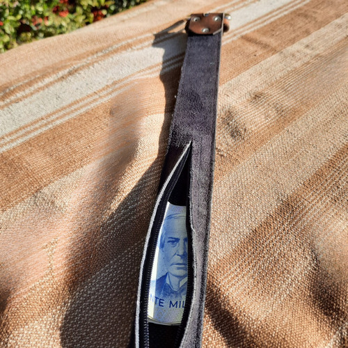 Cinturón De Cuero Para Hombre C/ Aguayo Premium Cinto Étnico Marrón 5 Liso Con Aguayo 135