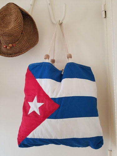 Bolso Playero Lona Cuba 44x44cm