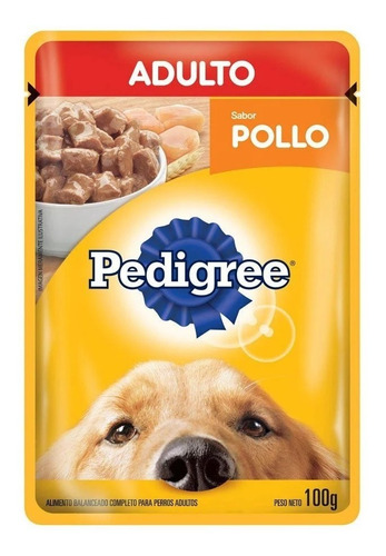 Pouch Pedigree Adulto Pollo 100 Grs (caja X12)