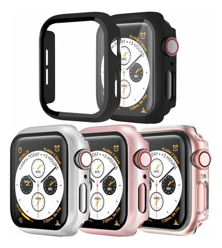 Paquete De 4  Watch Case Ctor De Pantalla Vidrio Templa...