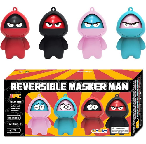 Set 4 Figuras Reversible Masker Man Relajantes Liquidacion