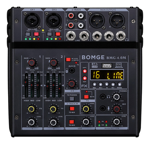 Bomge Consola De Mezclador 4m Profesional De 4 Canale 24dsp