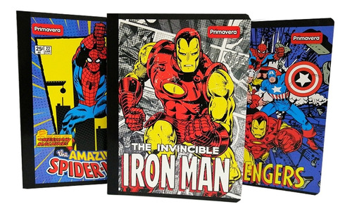 Cuaderno Cosido X 50 Hojas Rayadas Motivo Marvel Colections