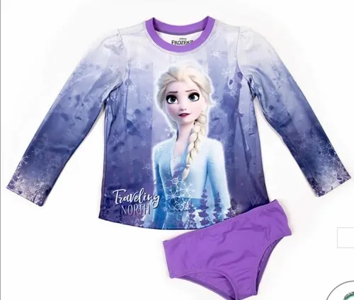 Vestido De Ba o Ni a Elsa Frozen Traje Ba o Frozen 2 Piezas