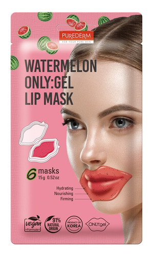 Mascara Para Labios Purederm Watermelon Only:gel Lip Mask