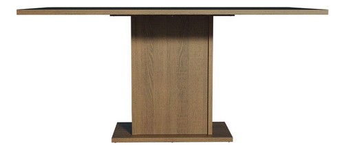 Mesa de Comedor Rectangular Madesa 5275 Color Rústico/Negro