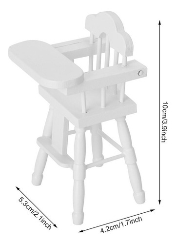Miniatura Jantar Cadeira Alta Modelo Móveis Para Boneca 1/12