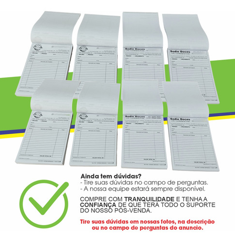 08 Blocos De Notas Personalizado 15x21cm - Pedido Recibo