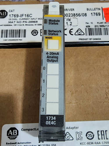 Allenbradley 1734-oe4c, Ser C, Output Module, Analog Current