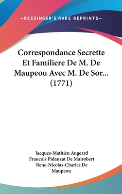 Libro Correspondance Secrette Et Familiere De M. De Maupe...