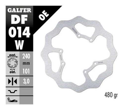 Imagem 2 de 5 de Disco De Freio Dianteiro Hm Honda Df014w Galfer