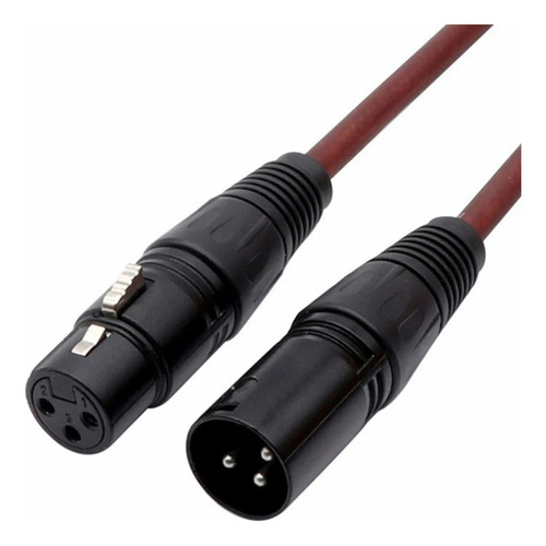 Cabo Extensor Microfone XLR Balanceado 5 Metros – Conectores Canon Macho para Fêmea, Ideal para Áudio Profissional, Estúdios, Palcos, Mesas de Som, Caixas Ativas e Equipamentos de Gravação