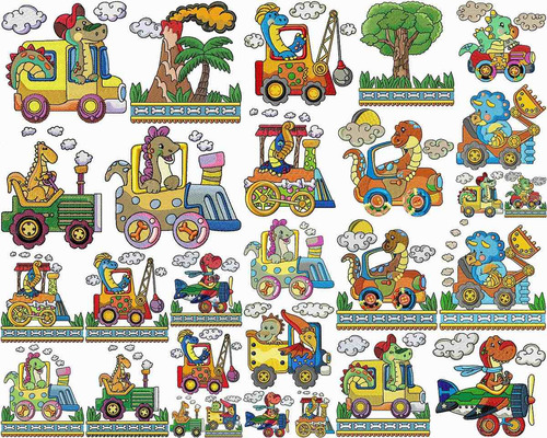 Matriz Bordados Zca5004 Dinossauros Infantis